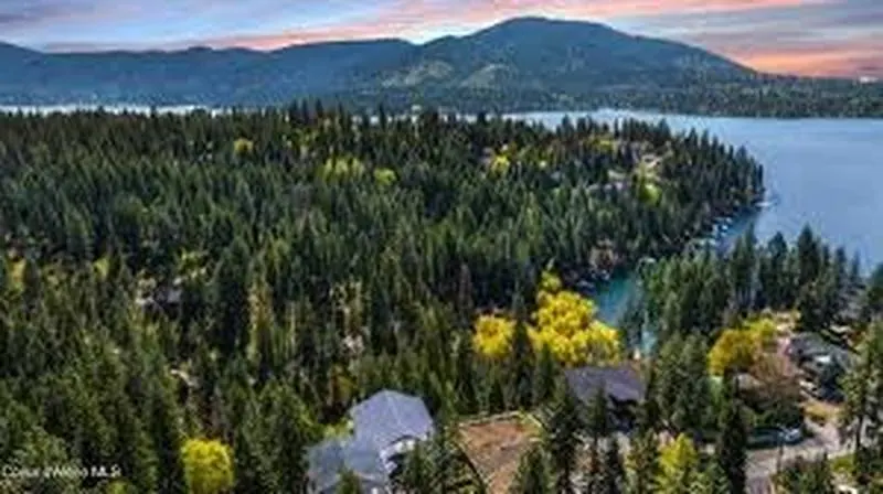 Aerial view Hayden Lake North Idaho